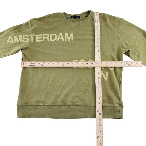 Vinyl Icons Amsterdam Olive Green Sweatshirt S 100% Cotton - Picture 4 of 6